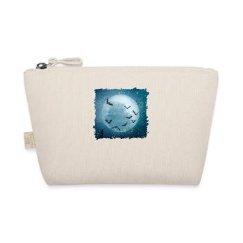 Bats in the full moon Halloween Creepy - Organic Pouch - nature - Front