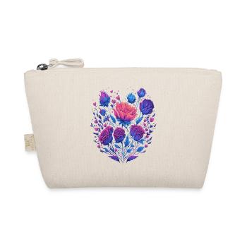 neon bouquet of roses vintage roses - Organic Pouch - nature - Front