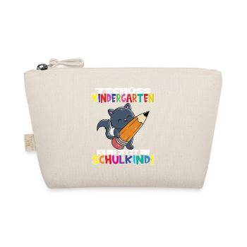 Tschüss Kindergarten Ich Bin Jetzt Ein Schulkind! - Bio-Täschchen - Natur - Vorne