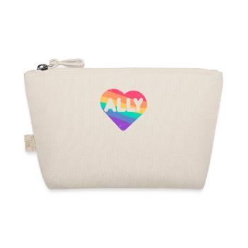 Ally Rainbow Flag Heart pour LGBT Gay Et Lesbienne - Trousse biologique - nature - Devant