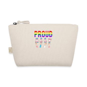 Proud Ally Pride LGBT Transgender Flag Gay Lesbian - Organic Pouch - nature - Front