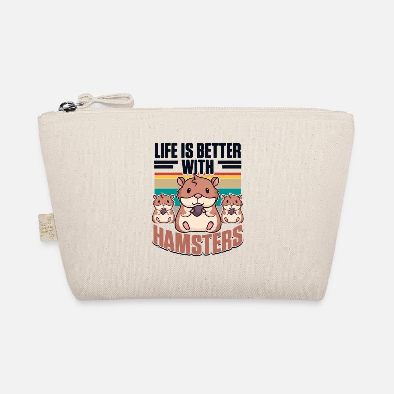 Life is Better with Hamsters Feldhamster Bio-Täschchen
