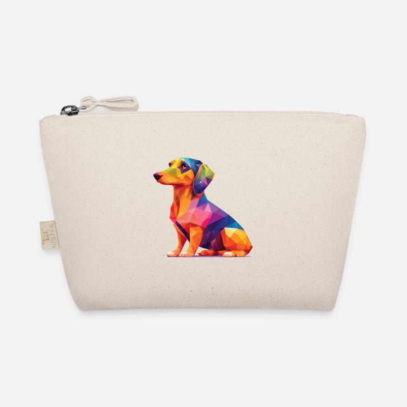 Dackel Hunde süßer Hund Haustier Freund Design - Bio-Täschchen - Natur