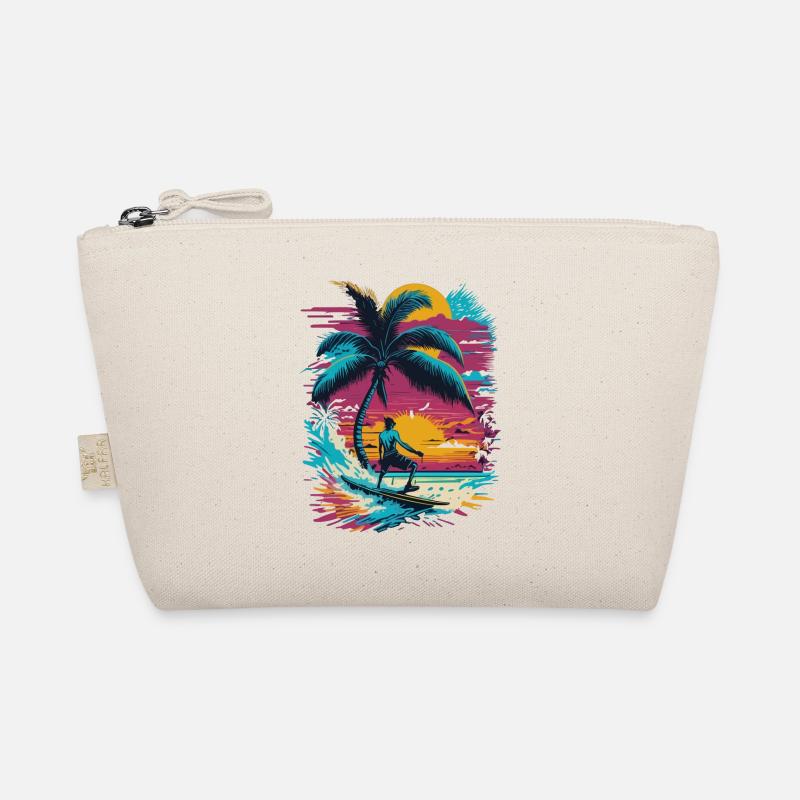 Summer Sun Palm Beach Island Surfboard Organic Pouch