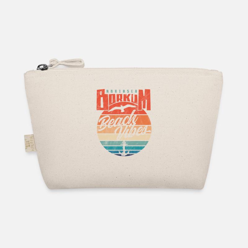 Borkum Northsea Beach Vibes Vintage - Bio-Täschchen - Natur