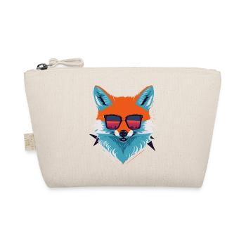 Schlau und stylisch: Retro Aggressive Fox T-Shirt - Bio-Täschchen - Natur - Vorne