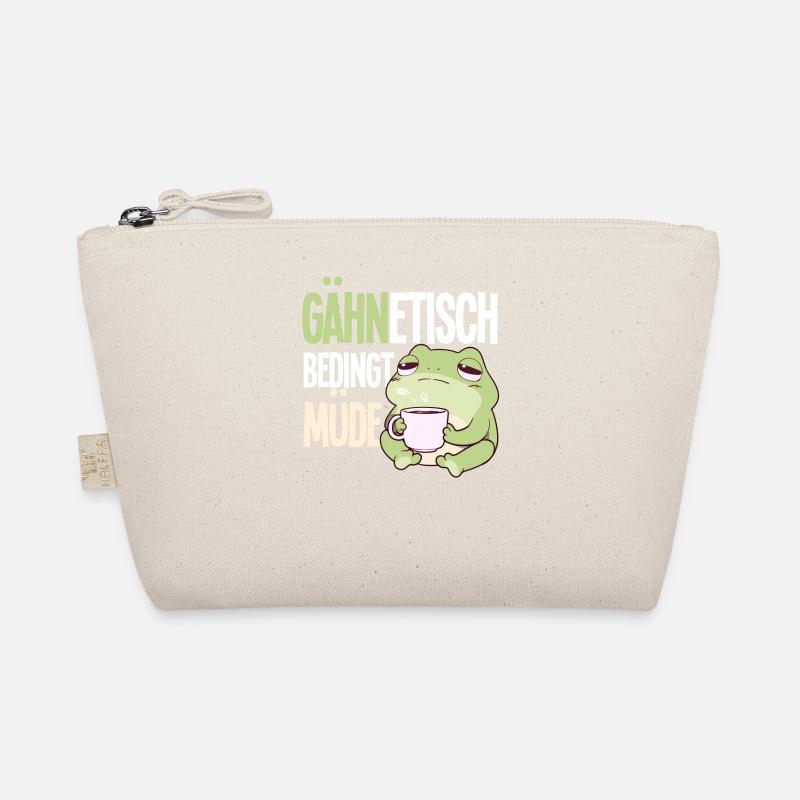 Gähntechnisch Bedingt Müde Frosch Morgenmuffel - Bio-Täschchen - Natur