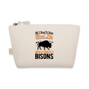 Buffalo Gift Water Buffalo Bison - Organic Pouch - nature - Front