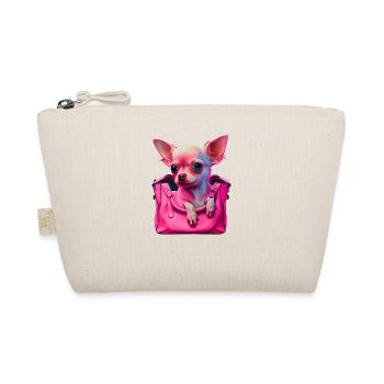 Pink Chihuahua | Rosa Handtasche Welpe Girlie - Bio-Täschchen - Natur - Vorne