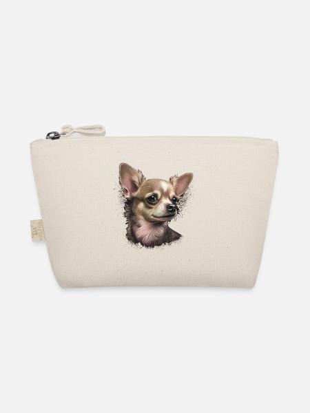 Chihuahua | Pretty Pink Rosa Mädchen Hunde Mama - Bio-Täschchen - Natur