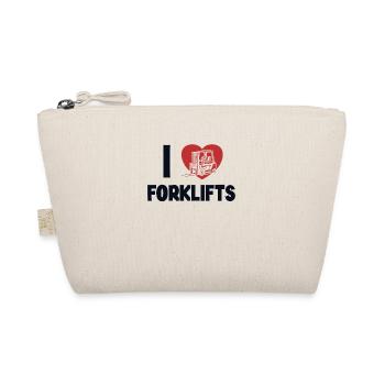 I love Forklifts Telehandler All-terrain forklift - Organic Pouch - nature - Front