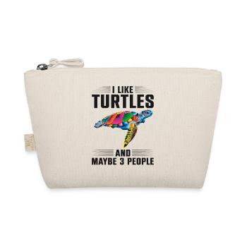 Sea Turtle Tortoise I Like Turtles - Bio-Täschchen - Natur - Vorne