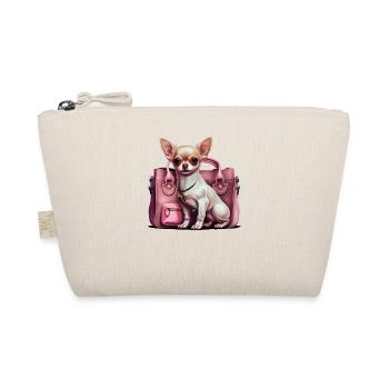 Pink Chihuahua | Rosa Handtasche Welpe Girlie - Bio-Täschchen - Natur - Vorne