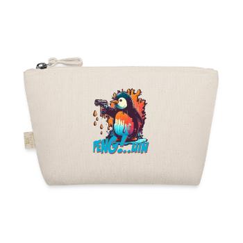 Pen..guin Pinguin mit Pistole - Bio-Täschchen - Natur - Vorne