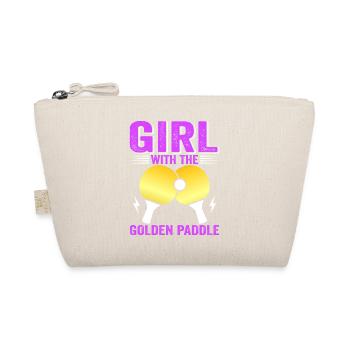 Spielerin Girl Frauen Damen Outfit! Tischtennis - Bio-Täschchen - Natur - Vorne