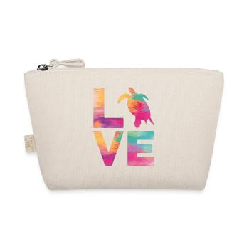 Sea Turtle Tortoise Love - Organic Pouch - nature - Front