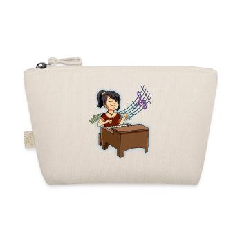 Girl Piano Player - Organic Pouch - nature - Front