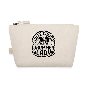 Cute Conga Drummer Lady Conga Player Conga Drummer - Organic Pouch - nature - Front
