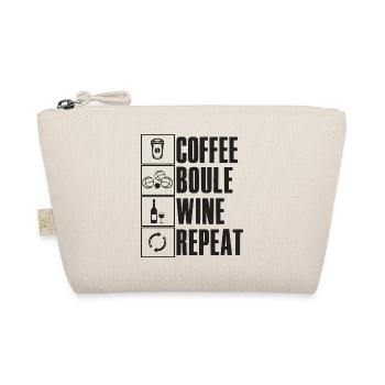 Coffee Boule Wine Ripeat Saying for Bouler - Organic Pouch - nature - Front