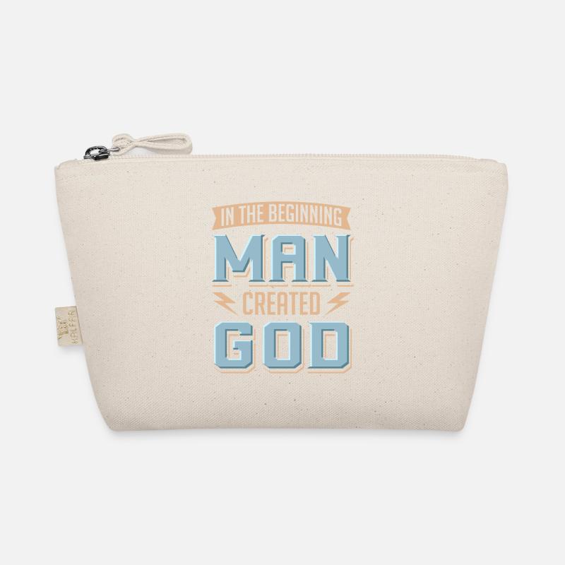 Atheist Man Created God Anti Religion Agnostic Organic Pouch