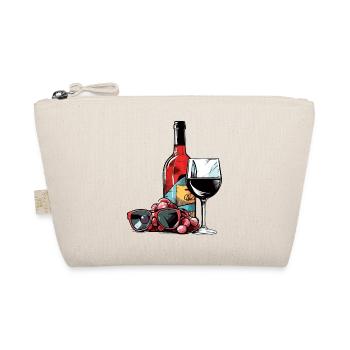 Bouteille de vin et lunettes - Trousse biologique - nature - Devant