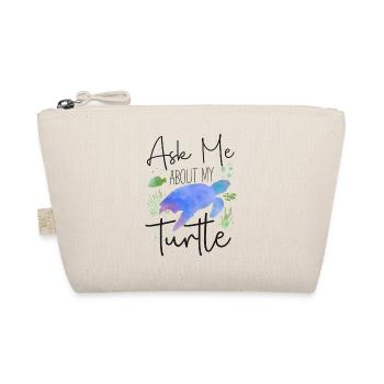 Sea Turtle Tortoise Watercolor Ask - Organic Pouch - nature - Front