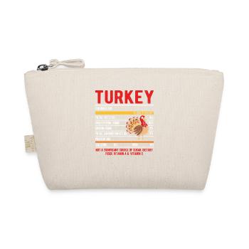 Lustig Thanksgiving Day Essen Türkei Ernährung - Bio-Täschchen - Natur - Vorne