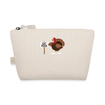 Turkey Autumn Food Pizza Vegan Funny Thanks - Organic Pouch - nature - Front