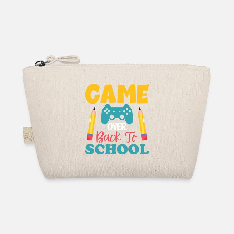 Game over back to school, Schulstart Sommerferien Bio-Täschchen