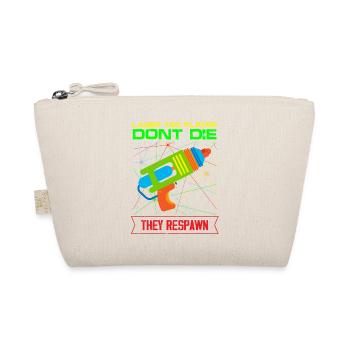 Laser Tag player Don't Die They Respawn - Organic Pouch - nature - Front