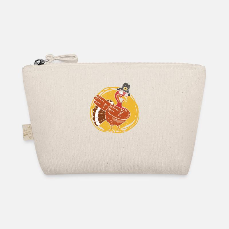 Thanksgiving Day Dinner Dabbing Turkey Pilgrim Organic Pouch