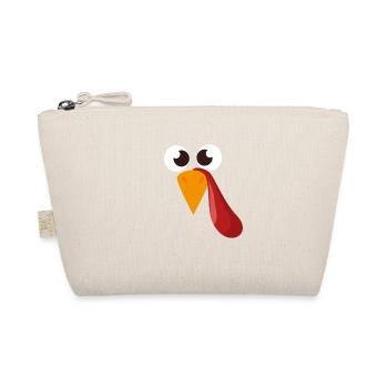 Thanksgiving Day Turkey Face Funny Gobble - Organic Pouch - nature - Front