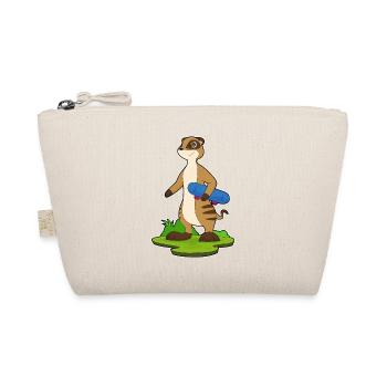 Meerkat Skater Skateboard - Organic Pouch - nature - Front