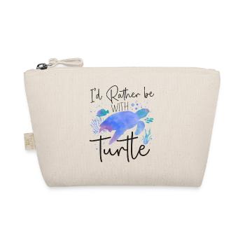 Sea Turtle Tortoise Watercolor I'd - Bio-Täschchen - Natur - Vorne