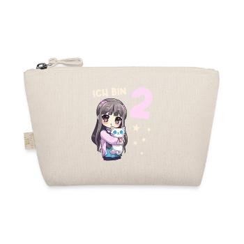 2 Jahre Mädchen Anime Kawaii Katze 2. Geburtstag - Bio-Täschchen - Natur - Vorne