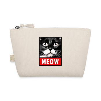 MEOW Meow Mignon Visage de chat - Trousse biologique - nature - Devant