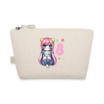 8 ans Fille Anime Kawaii Cat 8ème anniversaire - Trousse biologique - nature - Devant