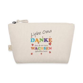 Liebe beste Oma - Danke für deine Hilfe, Geschenk - Bio-Täschchen - Natur - Vorne