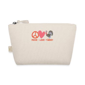 Peace Love Turquie Drôle de Thanksgiving - Trousse biologique - nature - Devant