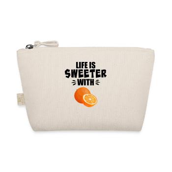 La vie est plus douce avec l’orange - Trousse biologique - nature - Devant