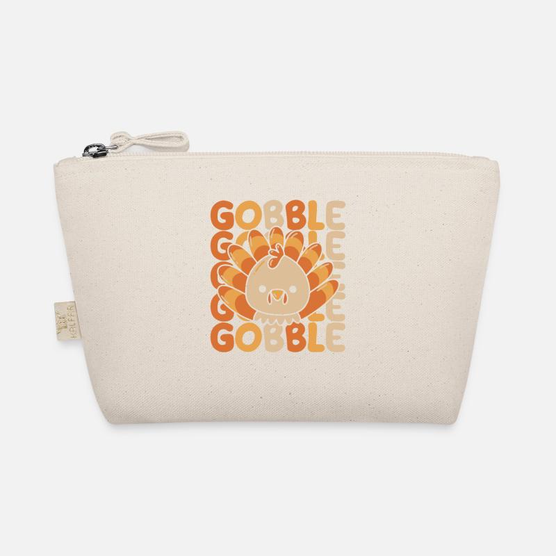 Cute Gobble Gobble Turkey Pilgrim Toddler Thanks Organic Pouch