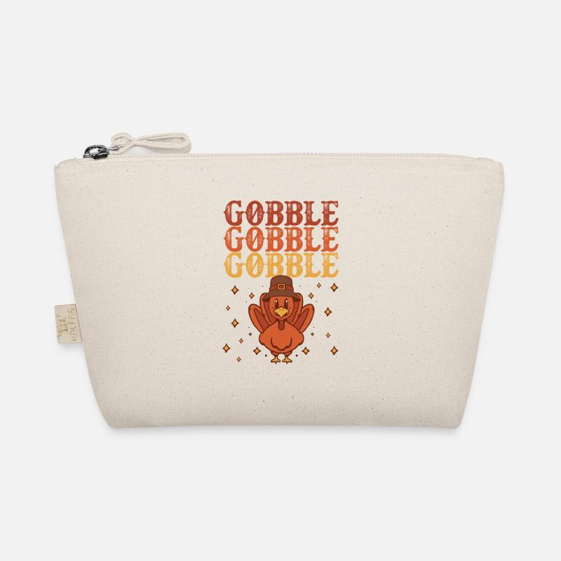 Cute Gobble Gobble Turkey Pilgrim Toddler Thanks Organic Pouch