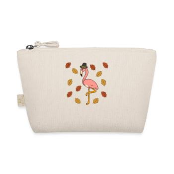 Pilger Rosa Flamingo Erntedank Herbst Tierliebe - Bio-Täschchen - Natur - Vorne