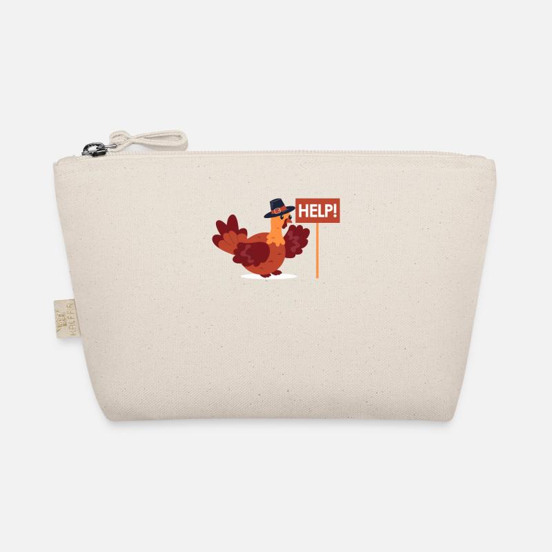 Turkey Day Help Sign Funny Thanksgiving Organic Pouch