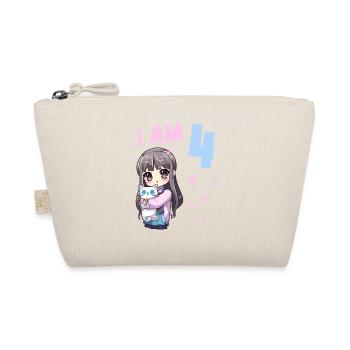 4 ans Fille Anime Kawaii Cat 4ème anniversaire - Trousse biologique - nature - Devant