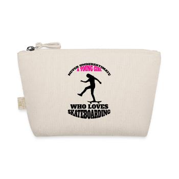 Skateboard Skaten Skater Skate-Fan Skateboarding - Bio-Täschchen - Natur - Vorne
