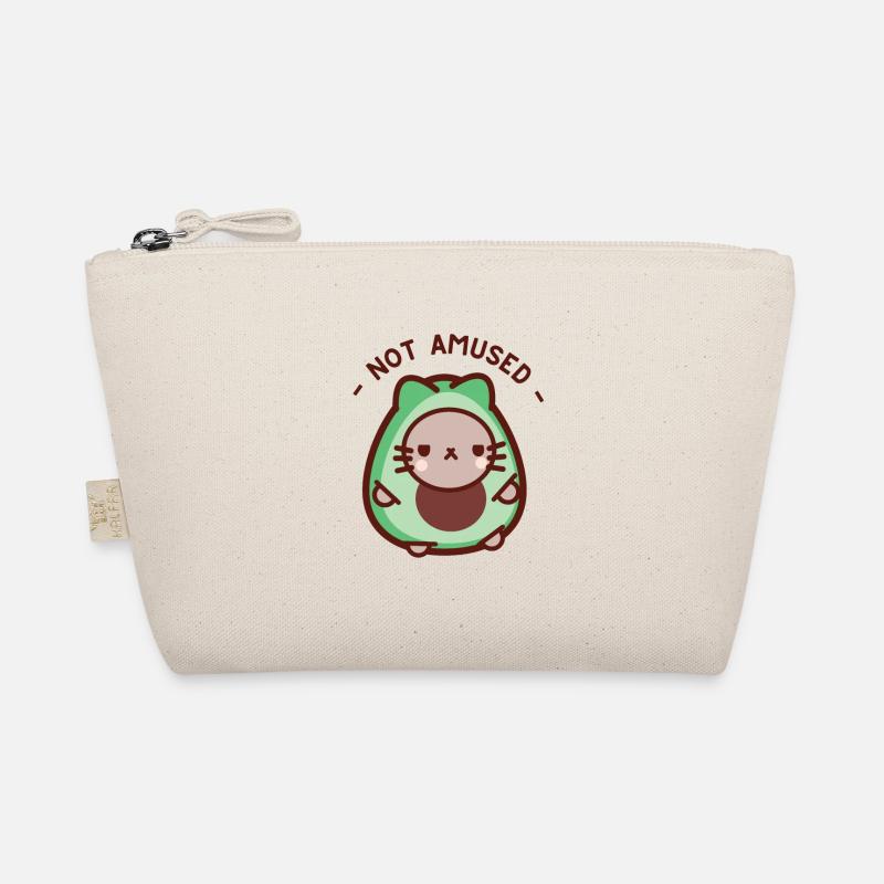 Funny Cat Dressed as Avocado Not Amused Organic Pouch