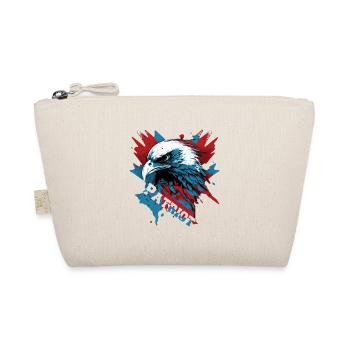 Patriotic eagle with lettering - Organic Pouch - nature - Front