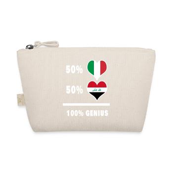 Iraq and Italy 100% fantastic flags - Organic Pouch - nature - Front