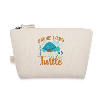 Sea Turtle Tortoise Never Miss A - Organic Pouch - nature - Front